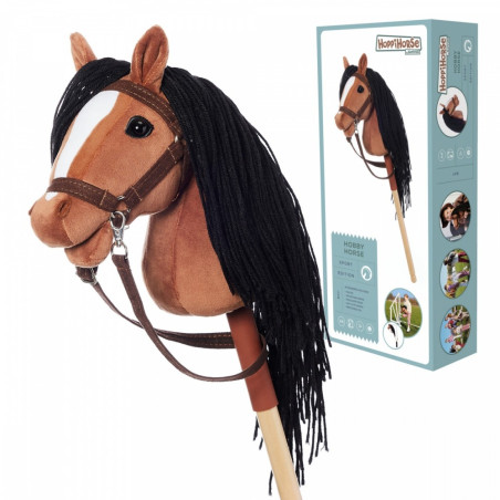 Hästhoppstav hobby horse hoppihorse a4 bay - mörkbrun, fuxfärgad. | HandlaSmidigt.se