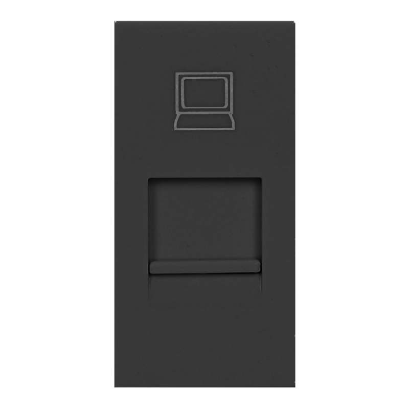 NÅGRA RJ45, modulärt uttag 22,5x45mm RJ45 cat 5e, svart