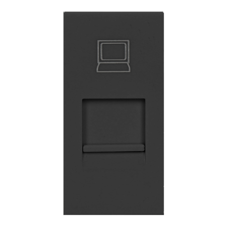 NÅGRA RJ45, modulärt uttag 22,5x45mm RJ45 cat 5e, svart
