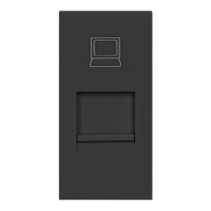 NÅGRA RJ45, modulärt uttag 22,5x45mm RJ45 cat 5e, svart | HandlaSmidigt.se