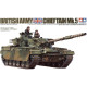 Modell av plast brittisk Chieftain Mk 5 stridsvagn