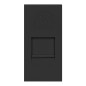 Några RJ11, modulärt telefonuttag 22,5x45mm RJ11, svart