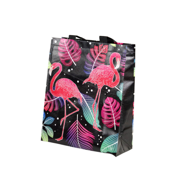 Presentpåse Flamingo Svart 30,5cm x 24,5cm x 10cm