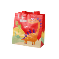 Presentpåse Dinosaurie Röd 23cm x 21,5cm x 11cm