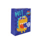 Papperspåse Present Blå Dinosaurie 32cm x 26cm x 10cm