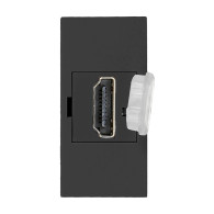 NÅGON HDMI, modulärt uttag 22,5x45mm HDMI med skyddskåpa, svart