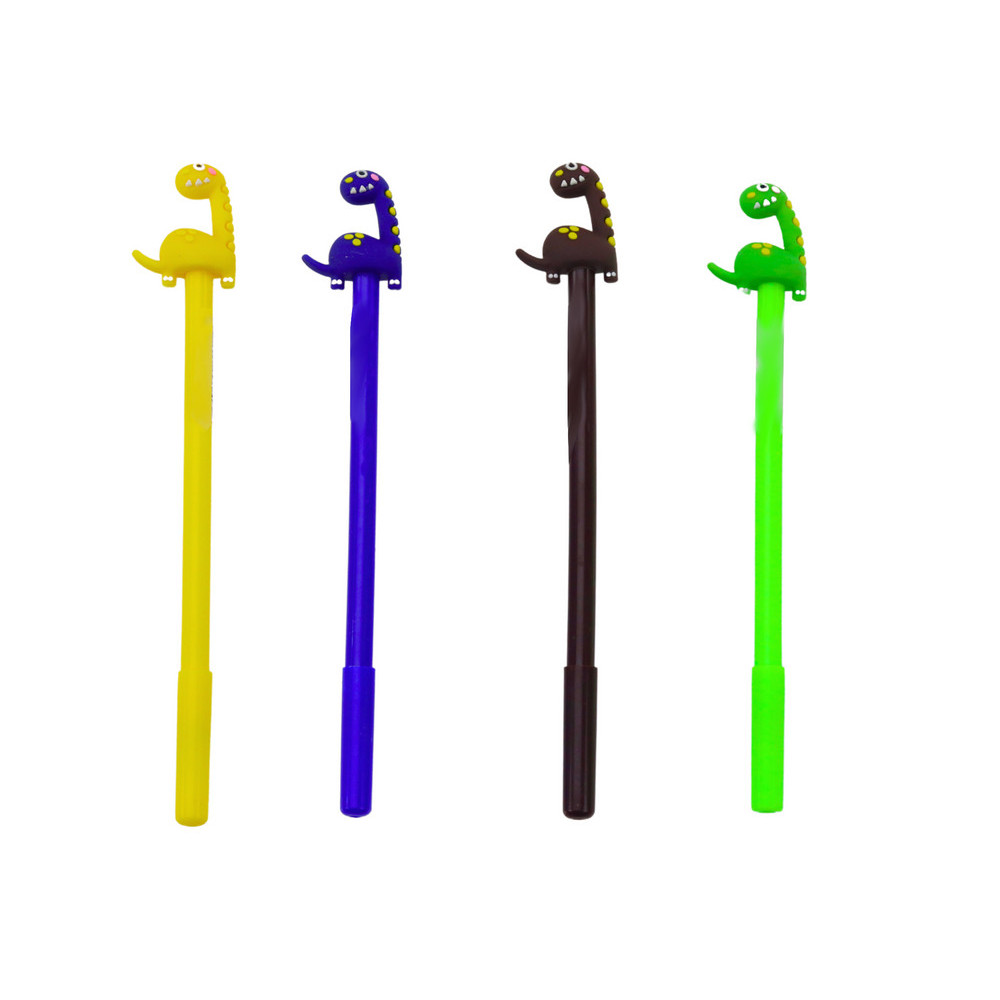 Kulpenna med dinosauriem, svart patron, mix av brun och gul, 0,5 mm. Kulpenna med dinosauriem, svart patron, mix av brun och gul, 0,5 mm.