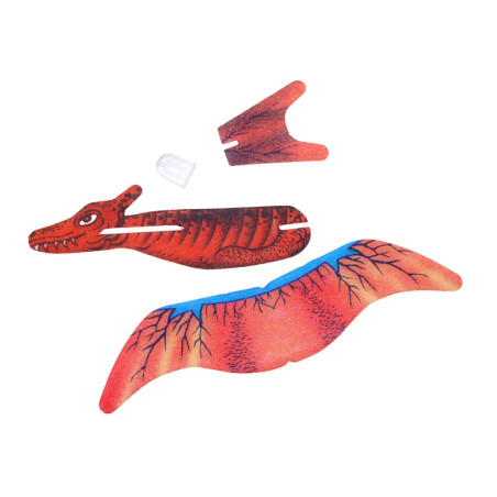 Flygande dinosaurieplan i rött