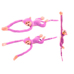 Maskot Pluszowy Apan med Ljud Rosa 60 cm