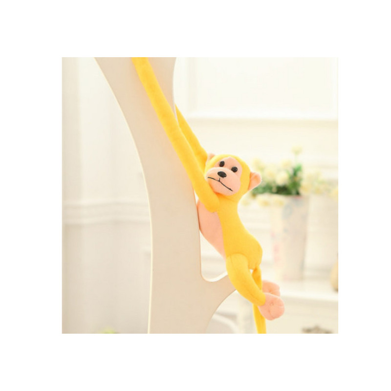 Maskot Pluszowy Apa med Ljud Gul 80 cm