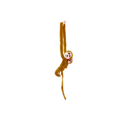 Mascot Plyschapa med barn Mörkbrun 70 cm | HandlaSmidigt.se