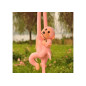 Mascot Plysch Monkey med Baby Pink 90 cm