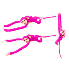 Gosleksak Apa med Baby Mörkrosa 90 cm | HandlaSmidigt.se