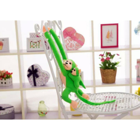 Plyschmaskot apa med babygrön 90 cm | HandlaSmidigt.se