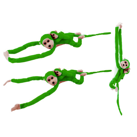 Plyschmaskot apa med babygrön 90 cm