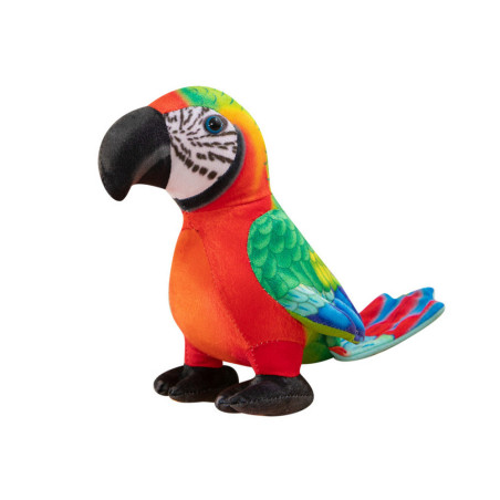 Maskot Plus Plyschpapegoja Röd 20 cm