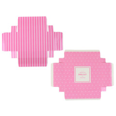 Nagelset Rosa Tips Nageldekaler Diamanter