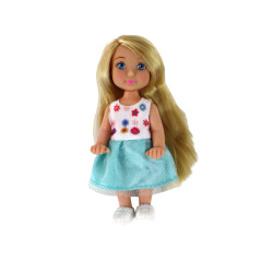 Dockor för barn Anlily Mamma och Dotter Blondt Hår Sparkcykel 8 Delar.