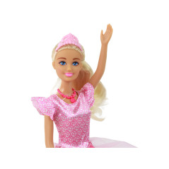 Docka för barn Anlily Prinsessa Långt Blondt Hår Tiara Rosa Klänning