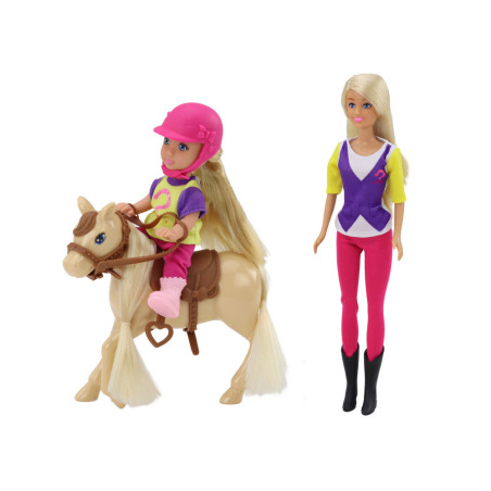 Dockan Anlily med barn och ponny Stallet Hästar