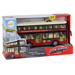 Dubbeldäckare Stads Ljus Ljud Röd 116