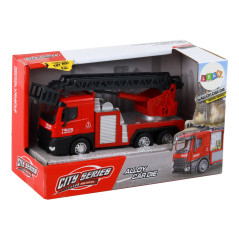 Brandbil Röd Med Utdragbar Stege Utskjutningsanordning