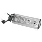 Möbeluttag, köksmonterad med kardborreband 4x2P+Z schuko, INOX med 1,5m kabel.