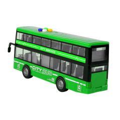 Dubbeldeckare Batteridriven Buss Ljus Ljud Friktionsdrift Grön 116