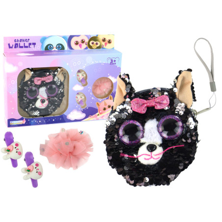 Plånbok Spänne Set för Flicka Plånbok Kattunge 4 st.