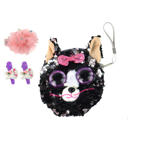 Plånbok Spänne Set för Flicka Plånbok Kattunge 4 st.