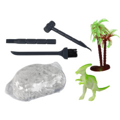Arkeolog Uppgrävningar Dinosaurieset i Resväska Upptäckare