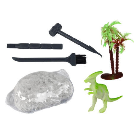 Arkeolog Uppgrävningar Dinosaurieset i Resväska Upptäckare