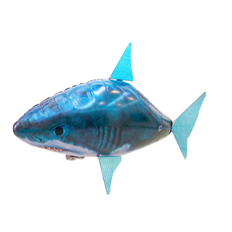 Fjärrstyrd fisk RC Blå flygande hajballong