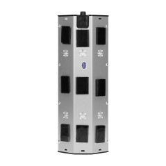 Möbeluttag, köksmonterad med kardborreband, med USB-laddare - 3x2P+Z, 2xUSB, INOX.