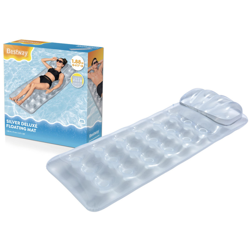 Uppblåsbar simmadrass Grå 188 x 71 cm Bestway 43024