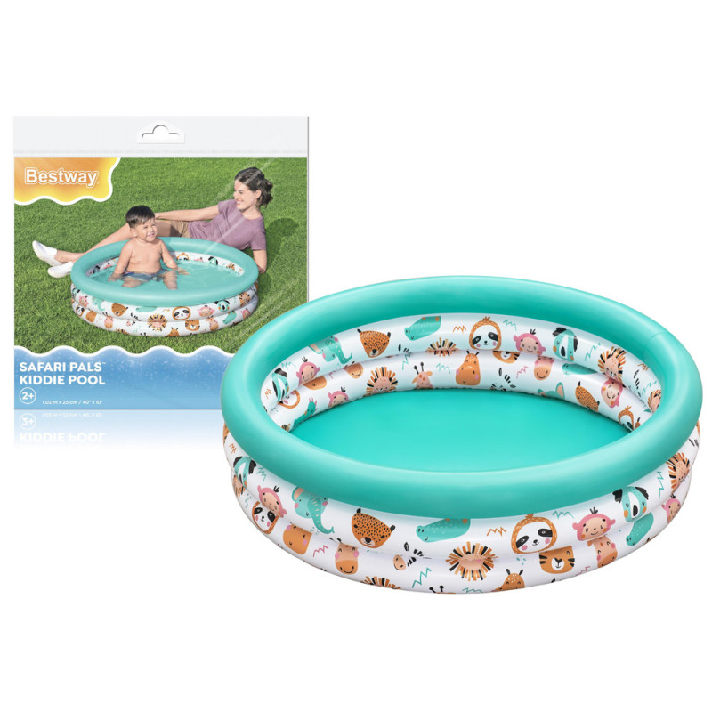 Uppblåsbar pool för barn Fiskar 102 cm Bestway 51008