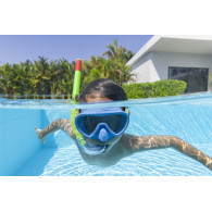 Mask med snorkel för dykning Grön-Blå Bestway 24036