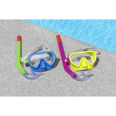 Dykmask med snorkel Gul-Rosa Bestway 24036