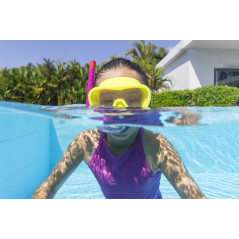 Dykmask med snorkel Gul-Rosa Bestway 24036