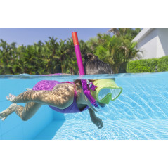 Dykmask med snorkel Gul-Rosa Bestway 24036