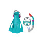 Dykset med mask, snorkel och fenor Blå Bestway 25020