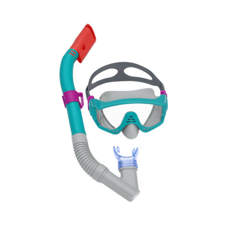 Dykset med mask, snorkel och fenor Blå Bestway 25020