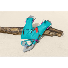 Dykset med mask, snorkel och fenor Blå Bestway 25020