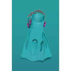 Dykset med mask, snorkel och fenor Blå Bestway 25020