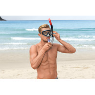 Dykset med mask, snorkel och fenor svart Bestway 25020