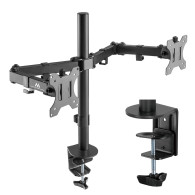 Skrivbordsfäste för 2 LCD-skärmar Maclean, 17-32 tum, 2x 8 kg, MC-884.