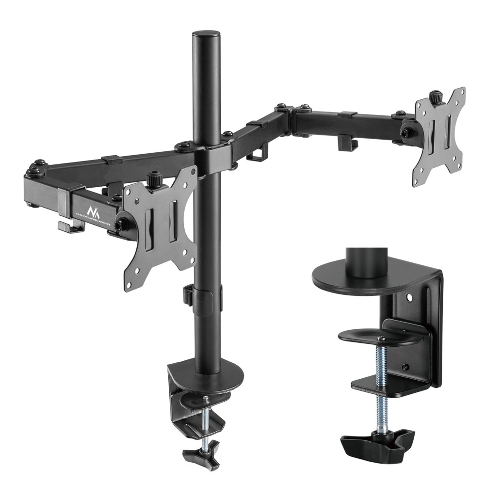 Skrivbordsfäste för 2 LCD-skärmar Maclean, 17-32 tum, 2x 8 kg, MC-884.