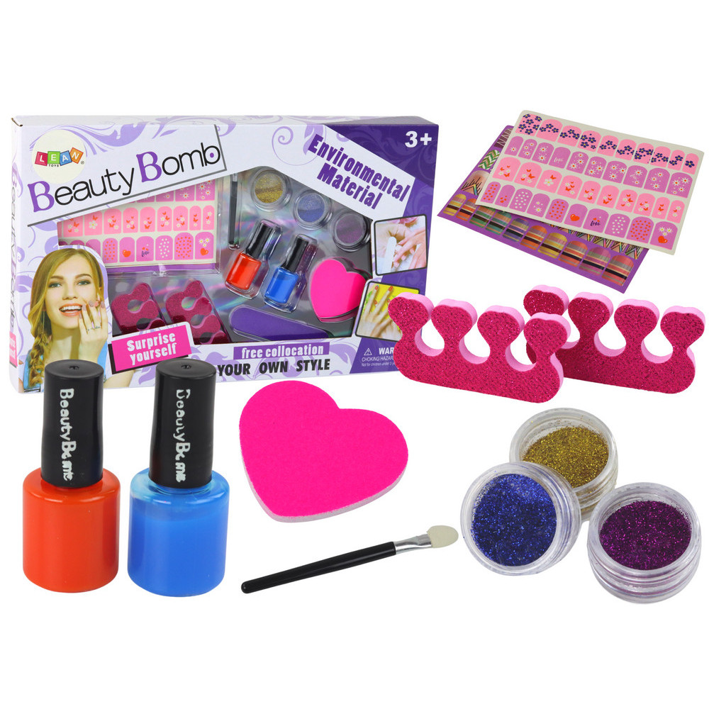 Zestaw Do Malowania Paznokci Naklejki  Beauty Bomb XXL
