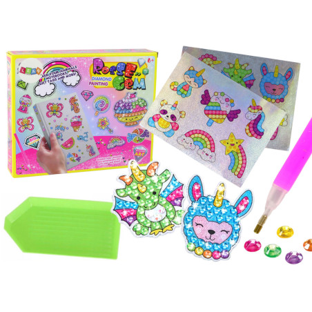 Diamantset för att klistra DIY olika mönster Färgglada klistermärken