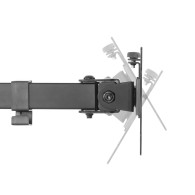 Skrivbordsfäste för 2 LCD-skärmar Maclean, 17-32 tum, 2x 8 kg, MC-884.
